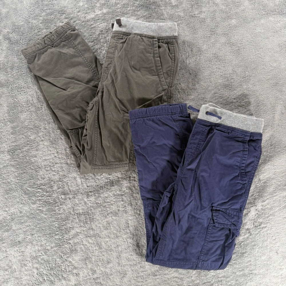 Hanna Andersson Double Knee Jersey Lined Relaxed Fit Cargo Pants 150 US 12 Lot 2